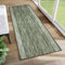 TAPISO Anti Rutsch Teppich Läufer rutschfest Brücke Meterware Modern Grün Meliert Streifen Design Flur Küche Wohnzimmer Diele 80 x 160 cm