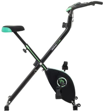Cecotec Vélo d'appartement pliable X-Bike X. Volant d'inertie 2,5 kg, résistance magnétique variable, 8 niveaux, selle confort, écran LCD et support pour tablette, roues de transport