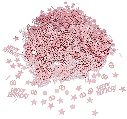 VIKY Konfetti Tischdeko 60 Geburtstag Frau Mann Deko, Rosegold Streudeko 60. Geburtstag Deko,Tischdeko 60 Geburtstag Frau,Confetti Deko 60 Geburtstag Mann,60. Geburtstag Frau,Tischdeko Geburtstag 60