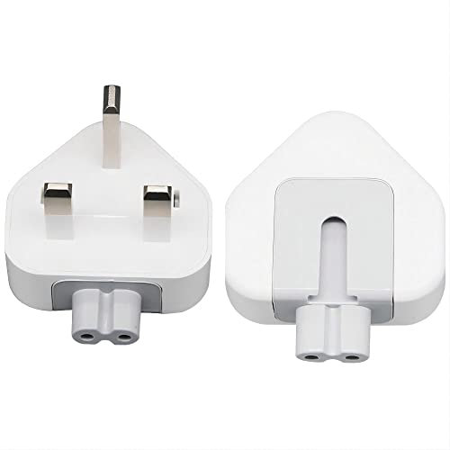 LZUMWS Pack of 2 UK Plug Duckhead Power Adapter for MacBook for Mac iBook for iPhone for iPod Replacement UK 3 Pin Mag Safe and Mag Safe 2 AC Power Adapter