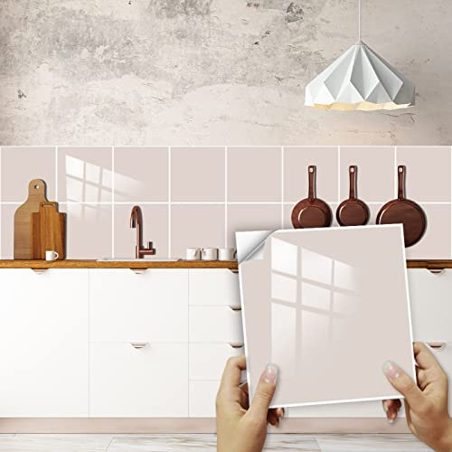 Piastrelle Adesive Cucina Rosa Chiaro Pavimento Pvc Adesivo Impermeabile Piastrelle Adesive Bagno Adesivi Murali Cucina Mattonelle Adesive Decorazione 10 Pezzi/20x20cm