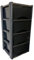 Neat. 4 Plastic Storage Drawers - Space-Saving Draws for Office & Home, Plastic Drawers Storage Unit - Durable Plastic Storage Draws - Plastic Draws Storage Drawers Unit H80cm x L39cm x W39cm - Black