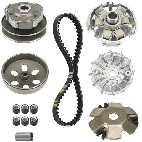 YOUXMOTO Ensemble d'embrayage GY6 125 cc 150 cc et variateur avec courroie 842, remplacement pour moteur GY6 125/150 cc 4 temps, kit d'embrayage pour scooter ATV UTV
