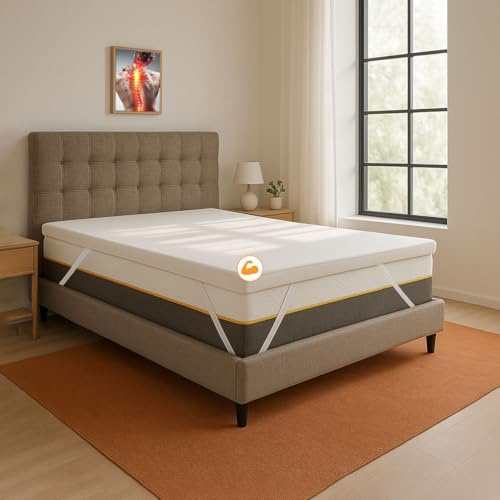 Comfy Line - Topper rigido Matrimoniale 160x190 per Materasso in Poliuretano Espanso 5,5 cm - Correttore per materassi morbidi, Certificato - Made in Italy