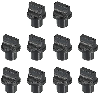 QUARKZMAN Potentiometer Drehknopf ABS Gitarre Knopf für E-Gitarren Verstärker Stereoanlagen 6MM 180° Griff Typ Knopf Schwarz 10Stk
