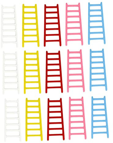 Toyvian 50 Puppenhausleiter Leiter Kuchen Topper -Leitermodell Kinder bastelset basteln für Kinder Feendekorationen Spielzeug für Haustiere Miniaturleitern Leiter Schmuck