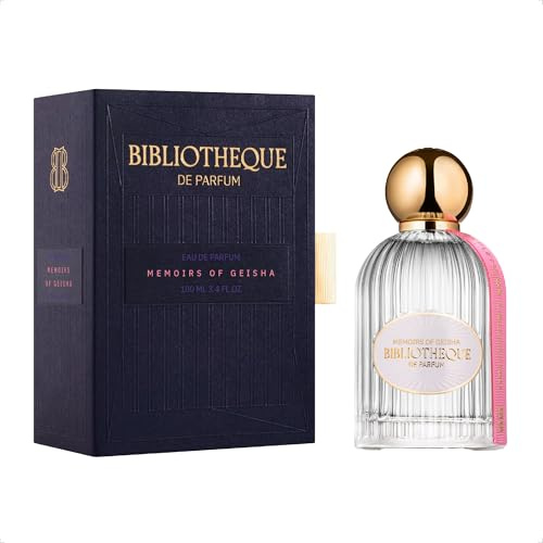 Bibliotheque de Parfum Memoirs of Geisha Eau de Parfum für Frauen, 100 mL | blumiger Duft, langanhaltendes Damenparfüm mit Noten von Wasserjasmin, Kaschmirholz, Vanille und Pfirsich