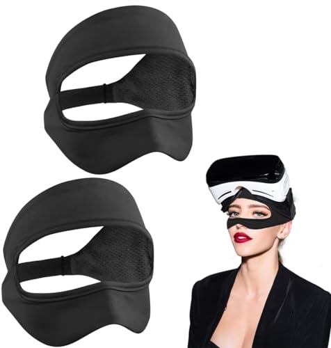 Queerelele VR Augenmasken-Abdeckung für PSVR2 Headset, verstellbares, waschbares Swat Band für PSVR2/PICO4 Headset (Schwarz)