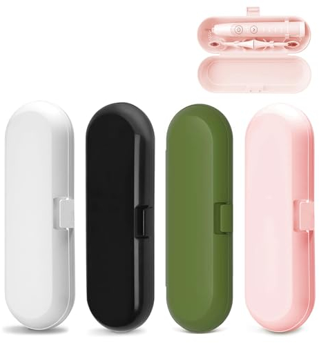 Elektrische Zahnbürste Reiseetui, 4 Stück Elektrische Zahnbürstenbox, Elektrische Zahnbürsten-Etui, Reiseetui Elektrische Zahnbürste für Reisen Outdoor Camping Schule 4 Farben 21,5 x 8.0 x 4,5 c
