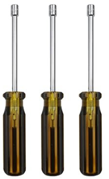 WDONAY Lot de 3 tournevis à douille de 5,5 mm, tournevis hexagonal en acier à haute teneur en carbone, pointe non magnétique, outils de réparation pour réparations à la maison