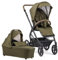 Gesslein Kinderwagen FX4 STYLE, Baby Erstausstattung (leichtes Kinderwagen Set mit Liege- und Sitzoption, individuell einstellbar, hoher Komfort, Fünf-Punkt-Sicherheitsgurt, Kinderwagen 3 in 1), Moos