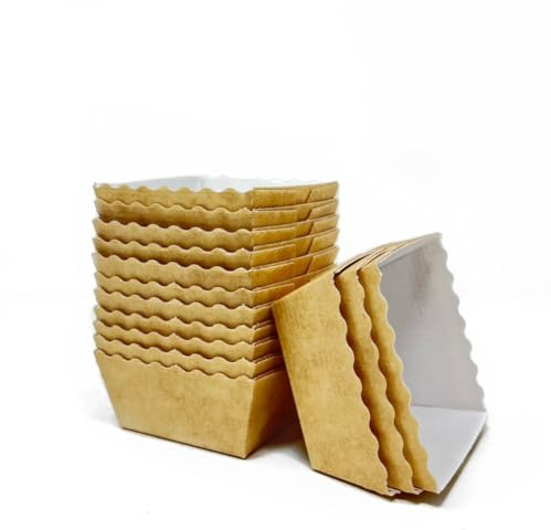 Bakery Direct Square Mini Loaf Card Disposable Baking Moulds/Cases (200)