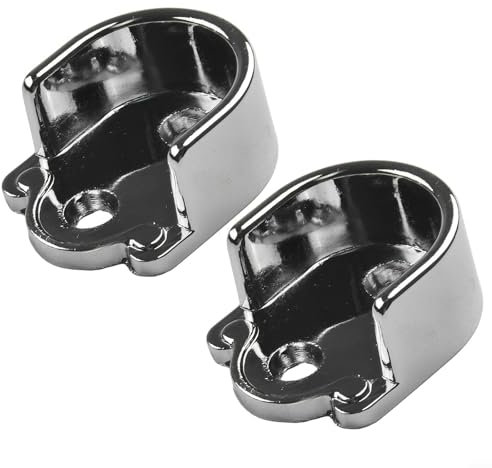 Starke Kleiderstangen-Halterung, rundes Ende, 2 Stück Halterung für Kleiderrohr (25 mm)