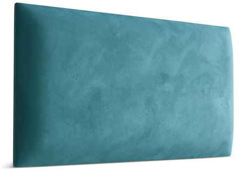 Muralo Wandkissen Gepolstert, Magic Velvet - 70x30 cm, Meerfarbe | Wandpaneel, ideal als Bettkopfteil oder Lendenkissen - für Schlafzimmer und Wohnzimmer, einfache Anbringung mit Montagekleber