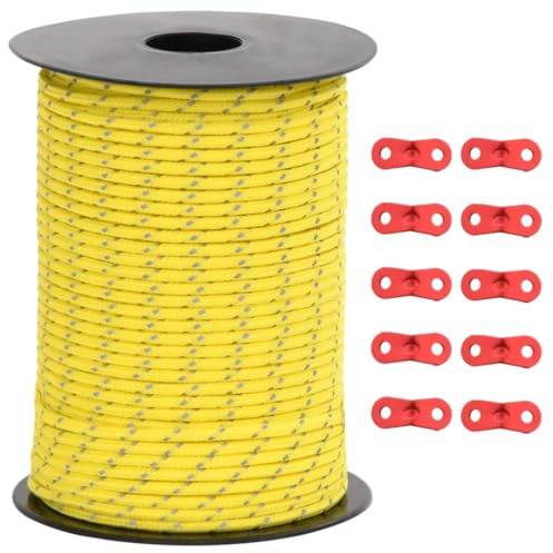 vidaXL Zeltleine Reflektierend mit Seilspannern 50 m 3 mm