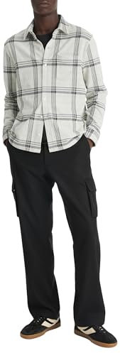 Vince Herren Plaid Knit Shirt JKT Hemdjacke, Lt H Grey Combo, Large
