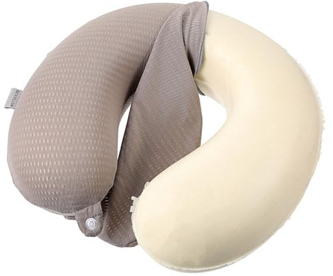 Gjinxi Cuscino per il collo Federa per aereo Cuscino da viaggio Cuscino per il collo Federa di ricambio Federa per collo Lavabile per viaggi Campeggio Ufficio (Solo federe senza imbottitura)