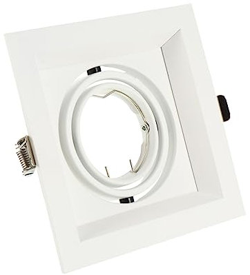 WOONEKY 2 Stk Strahlergehäuse gu10-Zubehör Lichthalter leichte Montageschale Deckenleuchte ceiling light deckenlamp Strahler Zierring Einbaurahmen für Strahler Aluminiumlegierung Weiß