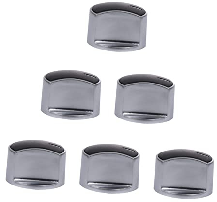 Homoyoyo 6pcs Metal Gas Stove Ignition Button Zinc Alloy Stove Knob Replacement off Switch for Home Kitchen Hob