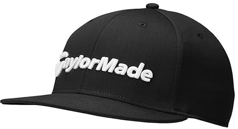 TaylorMade 2024 Carlsbad Flatbill Snapback Hat, XS (US, Alpha, X-Small, Schwarz), Schwarz, X-Small