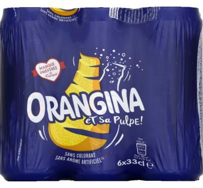 Orangina Soda à l’orange en Canettes 6X33 cl