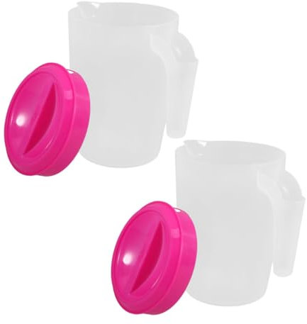 ROMISBABA 2 STÜCKE Kühlschrankkrug Kunststoff Wasserkrug mit Deckel Kaltes Wasser Saftkrug Bierkrug für Restaurants