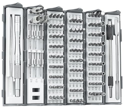 KeenWise 128 in 1 Precision Screwdriver Set, Ratchet Screwdriver Set, Professional Magnetic Repair Tool Kit with 122 Bits for Phone Camera Laptop Watch