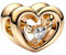 YUMINN Sparkling Heart to Heart Charms 925 Sterling Silber für Armbänder und Halsketten Anhänger Perlen Valentinstag Muttertag Schmuck Geschenke für Frauen