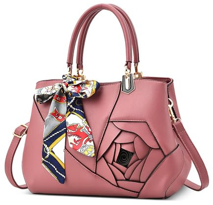DORRISO Borsa Donna Borse Tote Donna Elegante Borsa a Tracolla Mano Borsa Spalla Antifurto Borsa Manico Superiore Media Impermeabile Pelle per Regalo Vacanze Lavoro Viaggio Festa Rosa