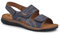 Pavers Leather Triple Touch-Fasten Sandals - Blue Size 7
