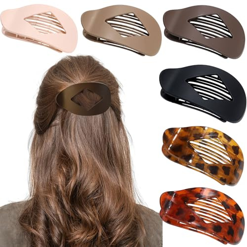 6 Stück Flache Haarklammern haarspangen Flach Haarkrallen Damen Haarklammer Flach Entenschnabel Benglatt Haarspange Flach Für Dünnes Dickes Haar