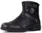 OSSTONE Stivali Cowboy Biker in Pelle di Vitello Tacco Western Donna moda Chukka Stivaletti MS-5008-1-BS,Vintage Nero,women size EU40