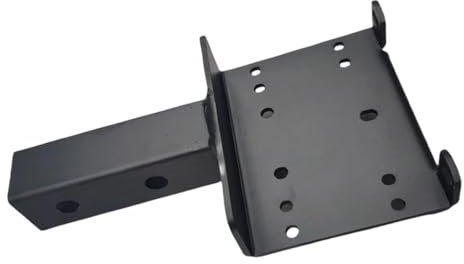 MotiveTech Placa de montaje de cabrestante de enganche de remolque de 2 pulgadas, receptor negro para camión ATV