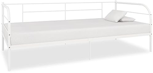 Möbel,Betten & Zubehör,Betten & Bettrahmen,284672 DayBed Gestell ohne Matratze, weißes Metall, 90x200 cm
