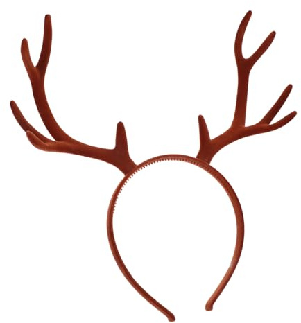 LALADEFIEE Serre-tête Cerf De Noël Marron Léger Pour Femmes Et Filles Accessoire Carnaval Photobooth Bandeau Mode Facile à Porter Et Ajustable