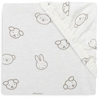 Jollein Jersey Fitted Sheet - For Junior Bed - Milky Coffee/Ivory - 2-Pack - 70/75x140/150cm