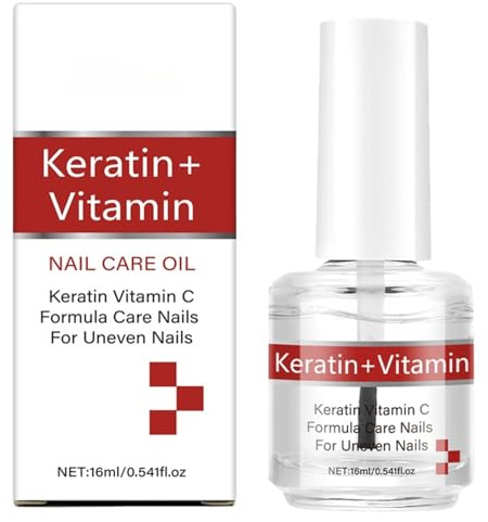 Keratin & Vitamin C Nail Oil,Nail Growth Serum & Cuticle Cream for Dry Brittle Nails,Toe Na/il Conditioner Treatment for Weak Damaged Na/ils,Moisturizing Strengthening N/ail Repair Oil for All Skin