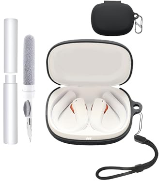 Funda de silicona para auriculares JBL Endurance Peak 4, antigolpes, toergy impermeable, suave y duradera, con cordón, llavero y herramienta de limpieza, color negro