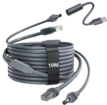 2-in-1 Kabel für Starlink Mini, Integrierte Energieversorgung und Signalübertragung, Ersatzkabel für Wohnmobile, Vans und Boote, 10M