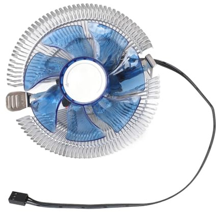 Blaihild Ventola di Raffreddamento CPU 2200±10% RPM Luce LED Blu per Socket AM2 754 939 940 per LGA 775 1155 1156, Cuscinetto Idraulico 22dBA a Basso Rumore per PC Domestico Silenzioso