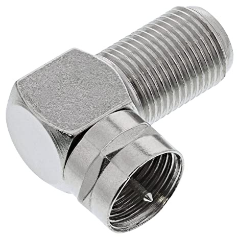 InLine F-Winkeladapter, F-Stecker / F-Buchse, Metall