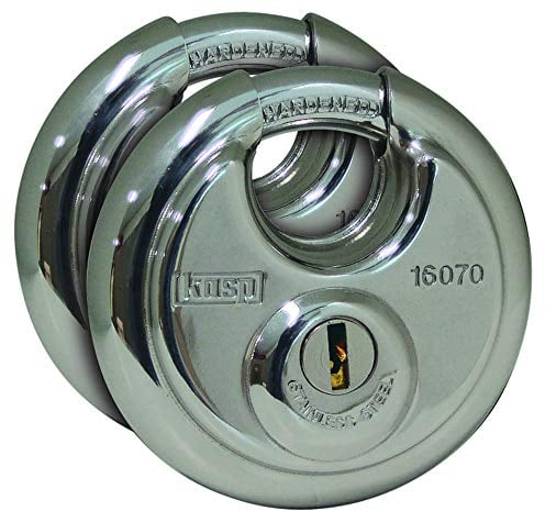 Kasp K16070D2 Disc Schloss, 70 mm - Doppelpack, Silber
