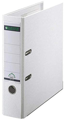 5 x Leitz 1010 Qualitäts-Ordner 180° Plastik - A4, 80 mm, weiß