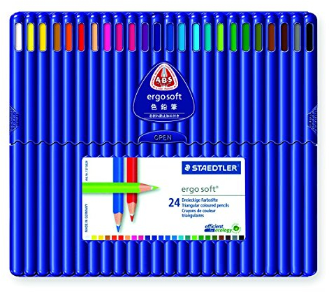 Staedtler© ergo soft© 157 Farbstift, 3 mm, STAEDTLER Box mit 24 Farben