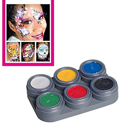 Grimas Water Make up Palette Theaterschminke Kinderschminke 6 Farben Schminkanleitungen
