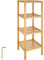 TecTake Scaffale in legno espositore libreria bamboo bagno dispensa ufficio - modelli differenti - (4 ripiani | 33x33x97cm | No. 401647)