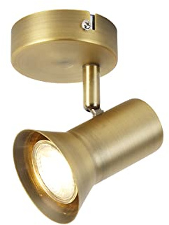 Qazqa Verstellbarer Deckenstrahler, Deckenspot - Karin - Bronze, max. 35W, Geeignet für LED, 13cm, Rund, Ideal als Wohnzimmerlampe, Küche lampe und