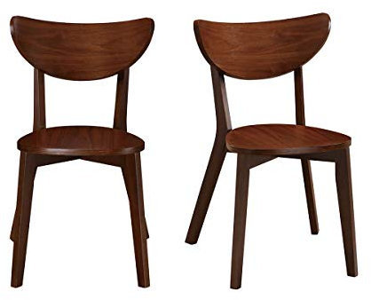 Miliboo Chaises scandinaves Finition Noyer (Lot de 2) Leena