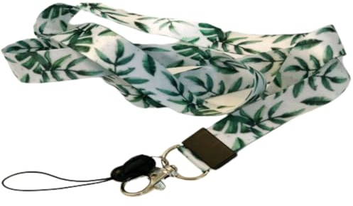 Umhängeband mit, beidseitigem, vollfarbigem Druck, ideal für Ausweise/Schlüssel / MP3-Player/USB-Sticks green leave