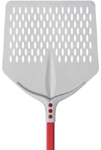 Cerutti Inox Pala Pizza Quadrata Forata Manico 1,5 mt Alluminio Anodizzato Made in Italy (33x33/ h. 150)